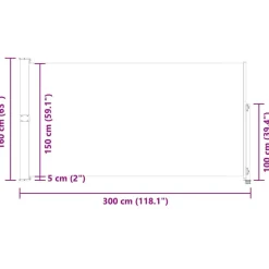 MAISON EXCLUSIVE - Auvent latéral rétractable de patio 160x300 cm rouge