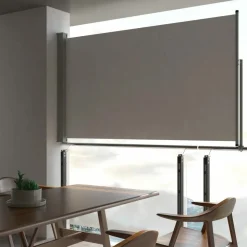 MAISON EXCLUSIVE - Auvent latéral rétractable de patio 140 x 300 cm gris
