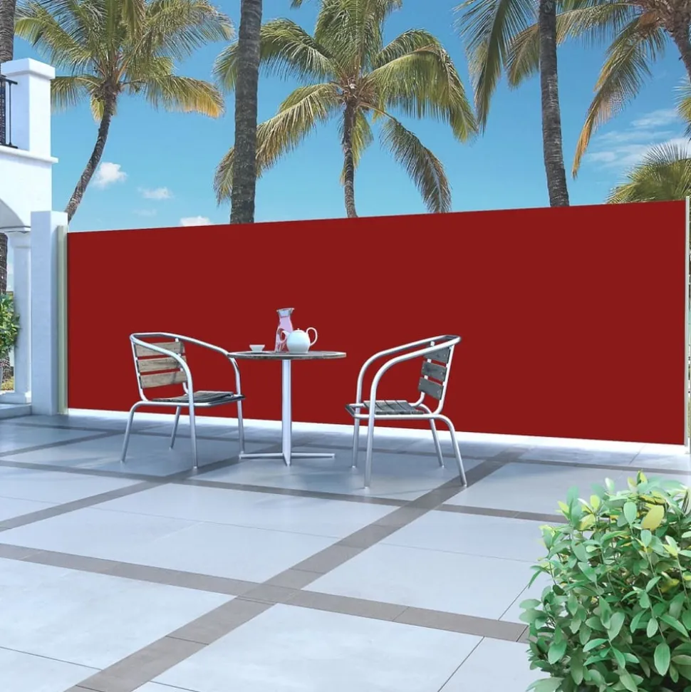 MAISON EXCLUSIVE - Auvent latéral rétractable de patio 160x500 cm rouge