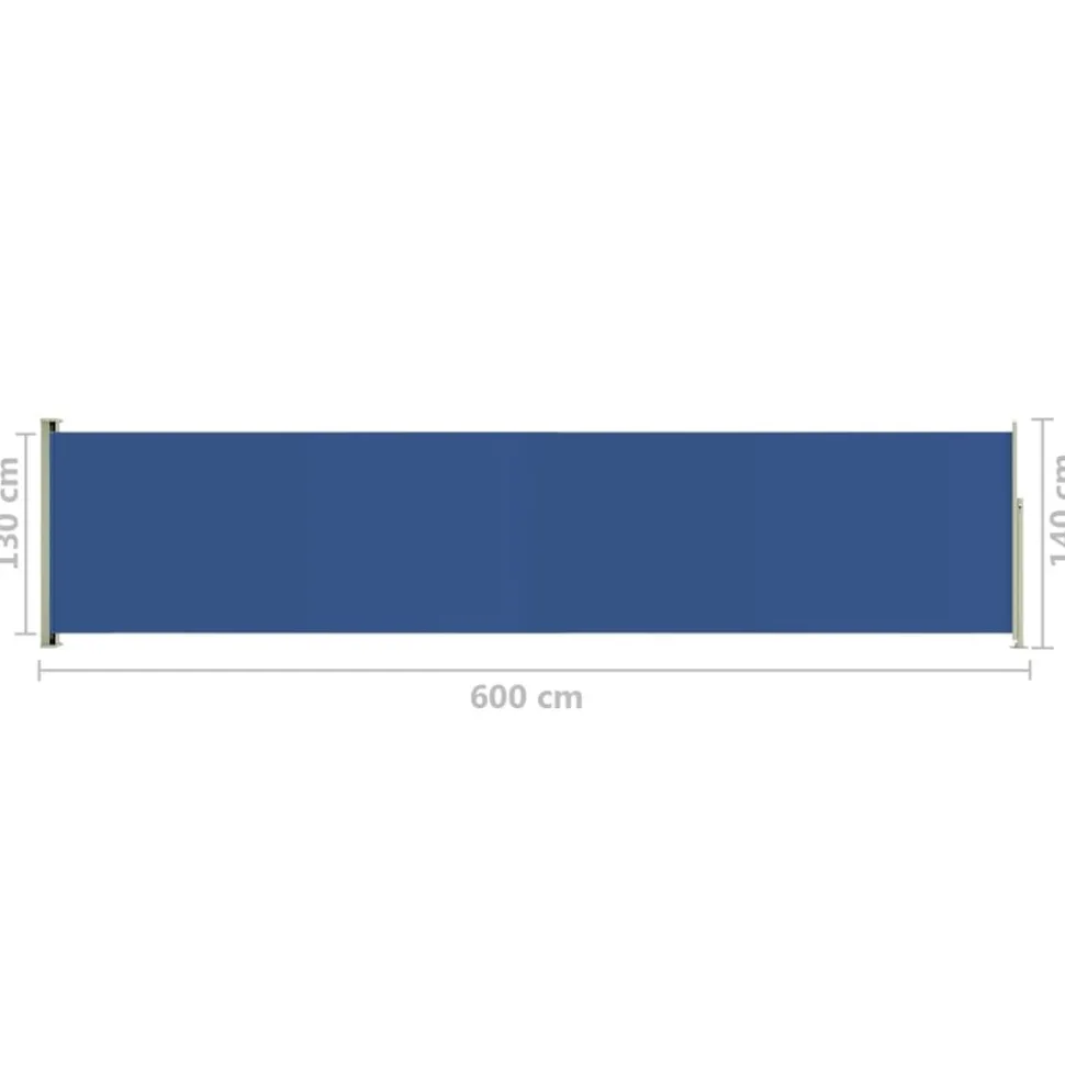 MAISON EXCLUSIVE - Auvent latéral rétractable de patio 140x600 cm bleu