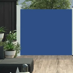 MAISON EXCLUSIVE - Auvent latéral rétractable de patio 100x300 cm bleu