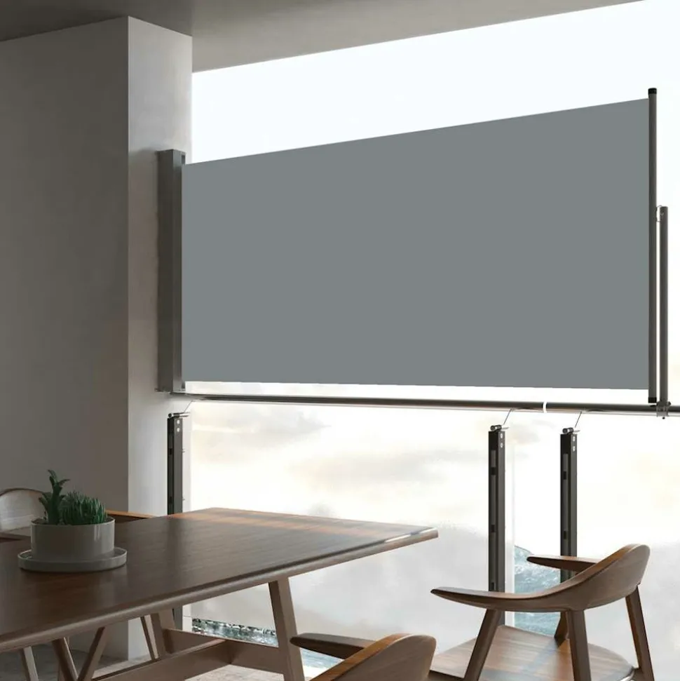 MAISON EXCLUSIVE - Auvent latéral rétractable de patio 60x300 cm gris