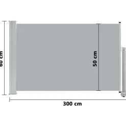 MAISON EXCLUSIVE - Auvent latéral rétractable de patio 60x300 cm gris