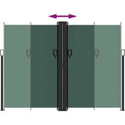 MAISON EXCLUSIVE - Auvent latéral rétractable vert foncé 180x600 cm