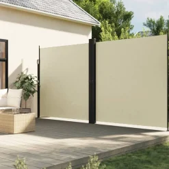 MAISON EXCLUSIVE - Auvent latéral rétractable crème 220x1200 cm