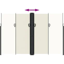 MAISON EXCLUSIVE - Auvent latéral rétractable crème 220x1200 cm