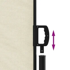 MAISON EXCLUSIVE - Auvent latéral rétractable crème 220x1200 cm