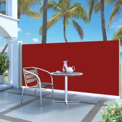 MAISON EXCLUSIVE - Auvent latéral rétractable de patio 140x300 cm rouge