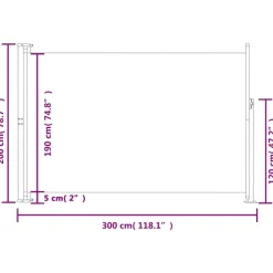 MAISON EXCLUSIVE - Auvent latéral rétractable de patio 200x300 cm crème
