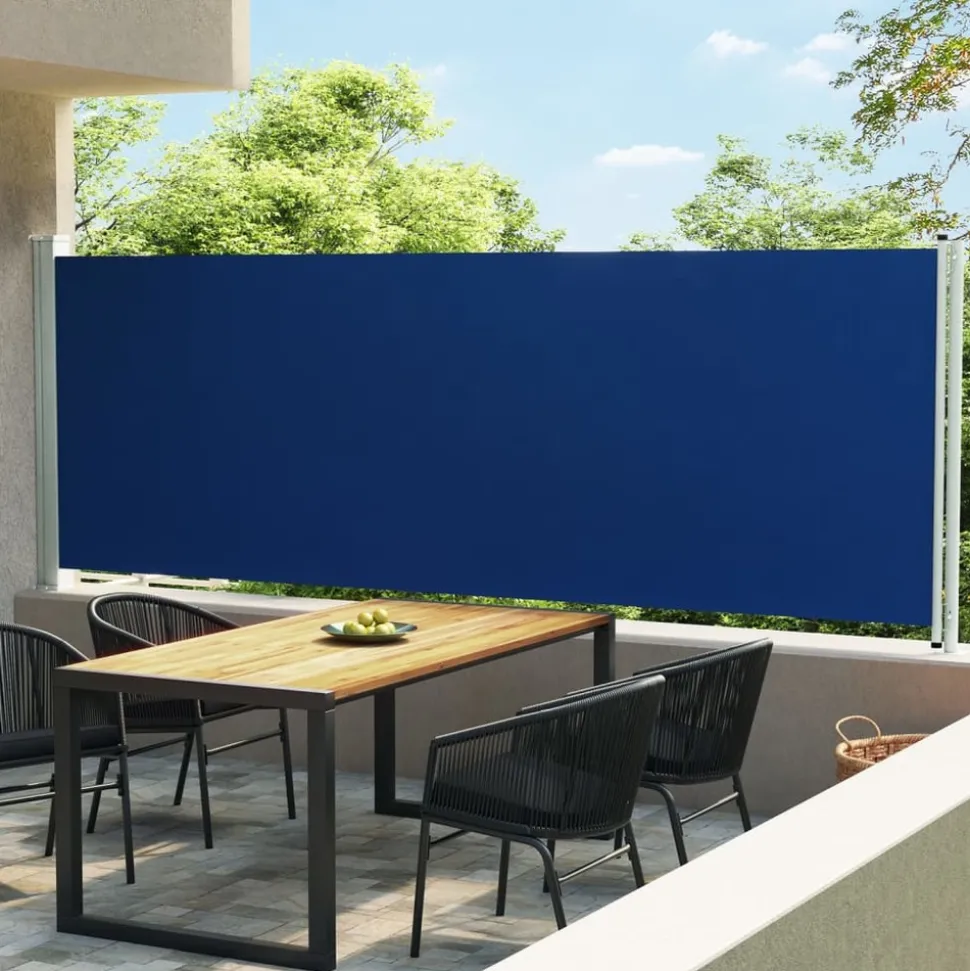 MAISON EXCLUSIVE - Auvent latéral rétractable de patio 160x600 cm bleu