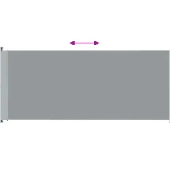 MAISON EXCLUSIVE - Auvent latéral rétractable de patio 180x500 cm gris