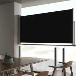 MAISON EXCLUSIVE - Auvent latéral rétractable de patio 80x300 cm noir