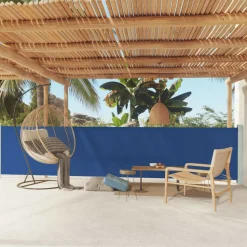 MAISON EXCLUSIVE - Auvent latéral rétractable de patio 117x600 cm bleu