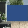 MAISON EXCLUSIVE - Auvent latéral rétractable de patio 140x500 cm bleu