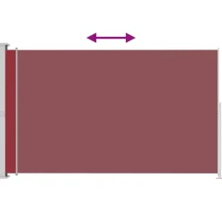 MAISON EXCLUSIVE - Auvent latéral rétractable de patio 220x300 cm rouge