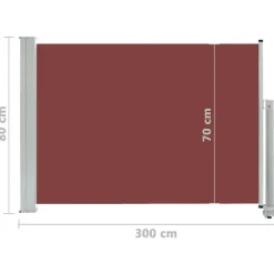 MAISON EXCLUSIVE - Auvent latéral rétractable de patio 80x300 cm marron