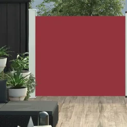 MAISON EXCLUSIVE - Auvent latéral rétractable de patio 100x300 cm rouge