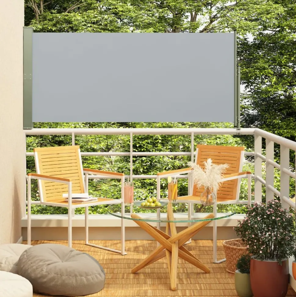 MAISON EXCLUSIVE - Auvent latéral rétractable de patio 160x300 cm gris