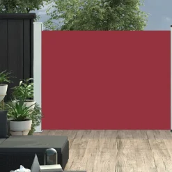 MAISON EXCLUSIVE - Auvent latéral rétractable de patio 140x500 cm rouge