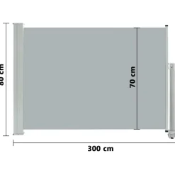 MAISON EXCLUSIVE - Auvent latéral rétractable de patio 80x300 cm gris
