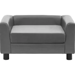MAISON EXCLUSIVE - Canapé pour chien gris 60x43x30 cm peluche et similicuir