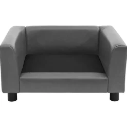 MAISON EXCLUSIVE - Canapé pour chien gris 60x43x30 cm peluche et similicuir