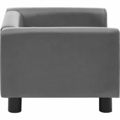 MAISON EXCLUSIVE - Canapé pour chien gris 60x43x30 cm peluche et similicuir