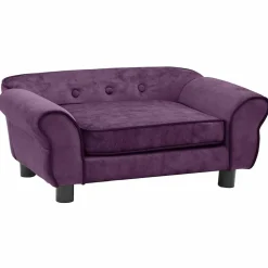 MAISON EXCLUSIVE - Canapé pour chien bordeaux 72x45x30 cm peluche