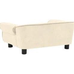 MAISON EXCLUSIVE - Canapé pour chien crème 72x45x30 cm peluche
