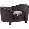 MAISON EXCLUSIVE - Canapé pour chien marron 69x49x40 cm peluche