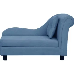 MAISON EXCLUSIVE - Canapé pour chien avec oreiller bleu 83x44x44 cm peluche