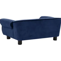 MAISON EXCLUSIVE - Canapé pour chien bleu 72x45x30 cm peluche