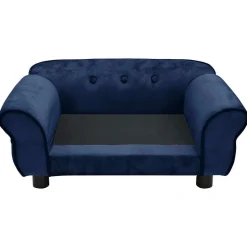 MAISON EXCLUSIVE - Canapé pour chien bleu 72x45x30 cm peluche
