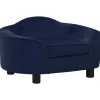 MAISON EXCLUSIVE - Canapé pour chien bleu 67x47x36 cm peluche