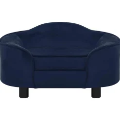 MAISON EXCLUSIVE - Canapé pour chien bleu 67x47x36 cm peluche