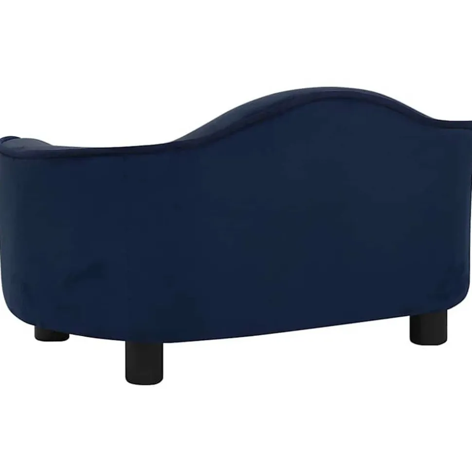 MAISON EXCLUSIVE - Canapé pour chien bleu 67x47x36 cm peluche