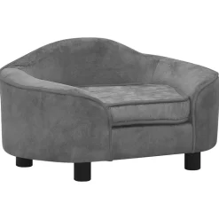 MAISON EXCLUSIVE - Canapé pour chien gris 67x47x36 cm peluche