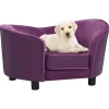MAISON EXCLUSIVE - Canapé pour chien bordeaux 69x49x40 cm peluche et similicuir