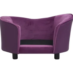 MAISON EXCLUSIVE - Canapé pour chien bordeaux 69x49x40 cm peluche et similicuir