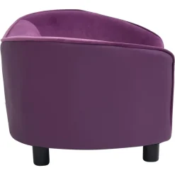 MAISON EXCLUSIVE - Canapé pour chien bordeaux 69x49x40 cm peluche et similicuir