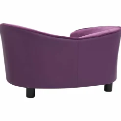 MAISON EXCLUSIVE - Canapé pour chien bordeaux 69x49x40 cm peluche et similicuir
