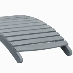 MAISON EXCLUSIVE - Chaise longue avec coussin gris bois d'acacia solide