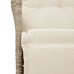 MAISON EXCLUSIVE - Chaise inclinable de jardin avec coussins beige résine tressée