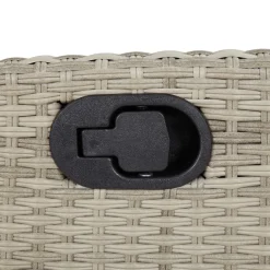 MAISON EXCLUSIVE - Chaise inclinable de jardin avec repose-pied gris clair rotin