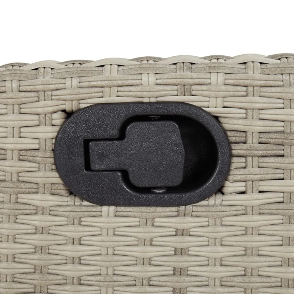 MAISON EXCLUSIVE - Chaise inclinable de jardin avec repose-pied gris clair rotin