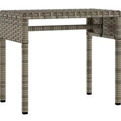 MAISON EXCLUSIVE - Chaise longue avec auvent et table gris résine tressée