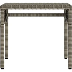 MAISON EXCLUSIVE - Chaise longue avec auvent et table gris résine tressée