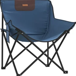 MAISON EXCLUSIVE - Chaise de camping avec poche pliable lot de 2 bleu