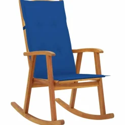 MAISON EXCLUSIVE - Chaise à bascule avec coussins bois d'acacia massif