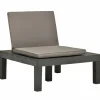 MAISON EXCLUSIVE - Chaise de salon de jardin avec coussin plastique anthracite